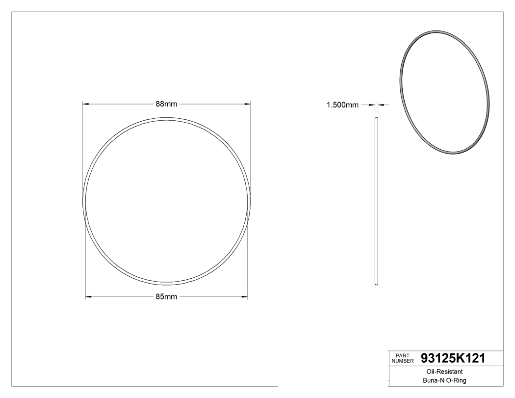 Technical drawing - 93125K121
